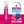 Horsepower Hydration Mixed Berry electrolyte drink mix shown as a single stick pack on the left and the product branding with berry graphics on the right, on a white and bright pink background.